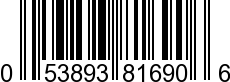 UPC-A <b>053893816906 / 0 53893 81690 6