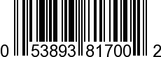 UPC-A <b>053893817002 / 0 53893 81700 2