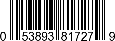 UPC-A <b>053893817279 / 0 53893 81727 9