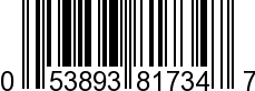 UPC-A <b>053893817347 / 0 53893 81734 7