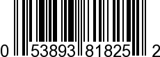 UPC-A <b>053893818252 / 0 53893 81825 2