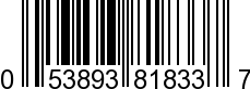 UPC-A <b>053893818337 / 0 53893 81833 7