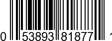 UPC-A <b>053893818771 / 0 53893 81877 1