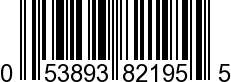 UPC-A <b>053893821955 / 0 53893 82195 5