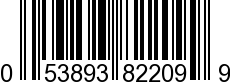 UPC-A <b>053893822099 / 0 53893 82209 9