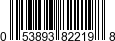 UPC-A <b>053893822198 / 0 53893 82219 8