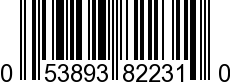 UPC-A <b>053893822310 / 0 53893 82231 0