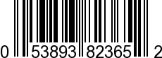 UPC-A <b>053893823652 / 0 53893 82365 2