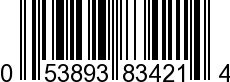 UPC-A <b>053893834214 / 0 53893 83421 4