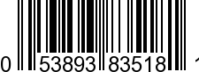 UPC-A <b>053893835181 / 0 53893 83518 1