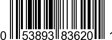 UPC-A <b>053893836201 / 0 53893 83620 1