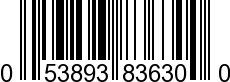 UPC-A <b>053893836300 / 0 53893 83630 0