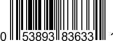 UPC-A <b>053893836331 / 0 53893 83633 1