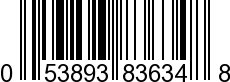 UPC-A <b>053893836348 / 0 53893 83634 8