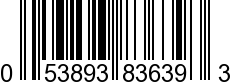 UPC-A <b>053893836393 / 0 53893 83639 3