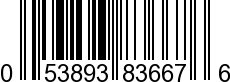 UPC-A <b>053893836676 / 0 53893 83667 6