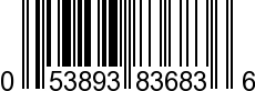 UPC-A <b>053893836836 / 0 53893 83683 6