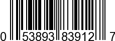 UPC-A <b>053893839127 / 0 53893 83912 7