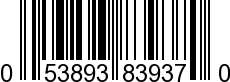 UPC-A <b>053893839370 / 0 53893 83937 0