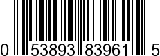 UPC-A <b>053893839615 / 0 53893 83961 5