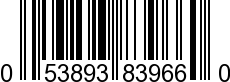 UPC-A <b>053893839660 / 0 53893 83966 0