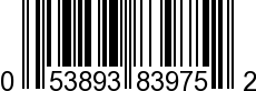 UPC-A <b>053893839752 / 0 53893 83975 2