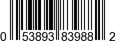 UPC-A <b>053893839882 / 0 53893 83988 2