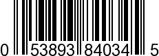 UPC-A <b>053893840345 / 0 53893 84034 5