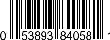 UPC-A <b>053893840581 / 0 53893 84058 1