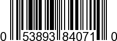 UPC-A <b>053893840710 / 0 53893 84071 0