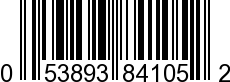 UPC-A <b>053893841052 / 0 53893 84105 2