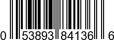 UPC-A <b>053893841366 / 0 53893 84136 6