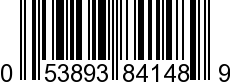 UPC-A <b>053893841489 / 0 53893 84148 9