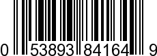 UPC-A <b>053893841649 / 0 53893 84164 9
