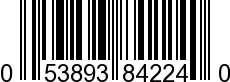 UPC-A <b>053893842240 / 0 53893 84224 0