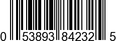 UPC-A <b>053893842325 / 0 53893 84232 5