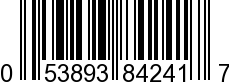 UPC-A <b>053893842417 / 0 53893 84241 7