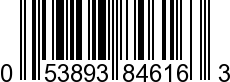 UPC-A <b>053893846163 / 0 53893 84616 3