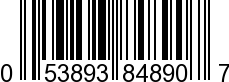 UPC-A <b>053893848907 / 0 53893 84890 7