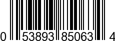 UPC-A <b>053893850634 / 0 53893 85063 4