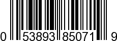 UPC-A <b>053893850719 / 0 53893 85071 9