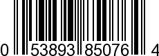 UPC-A <b>053893850764 / 0 53893 85076 4