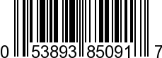 UPC-A <b>053893850917 / 0 53893 85091 7