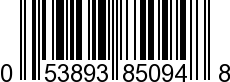 UPC-A <b>053893850948 / 0 53893 85094 8