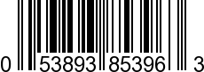 UPC-A <b>053893853963 / 0 53893 85396 3