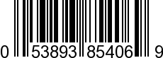 UPC-A <b>053893854069 / 0 53893 85406 9