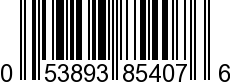 UPC-A <b>053893854076 / 0 53893 85407 6