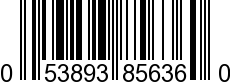 UPC-A <b>053893856360 / 0 53893 85636 0