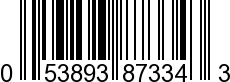 UPC-A <b>053893873343 / 0 53893 87334 3