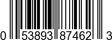 UPC-A <b>053893874623 / 0 53893 87462 3